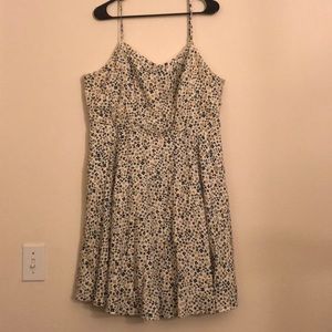 Old navy off white dress w/ blue and gold flowers